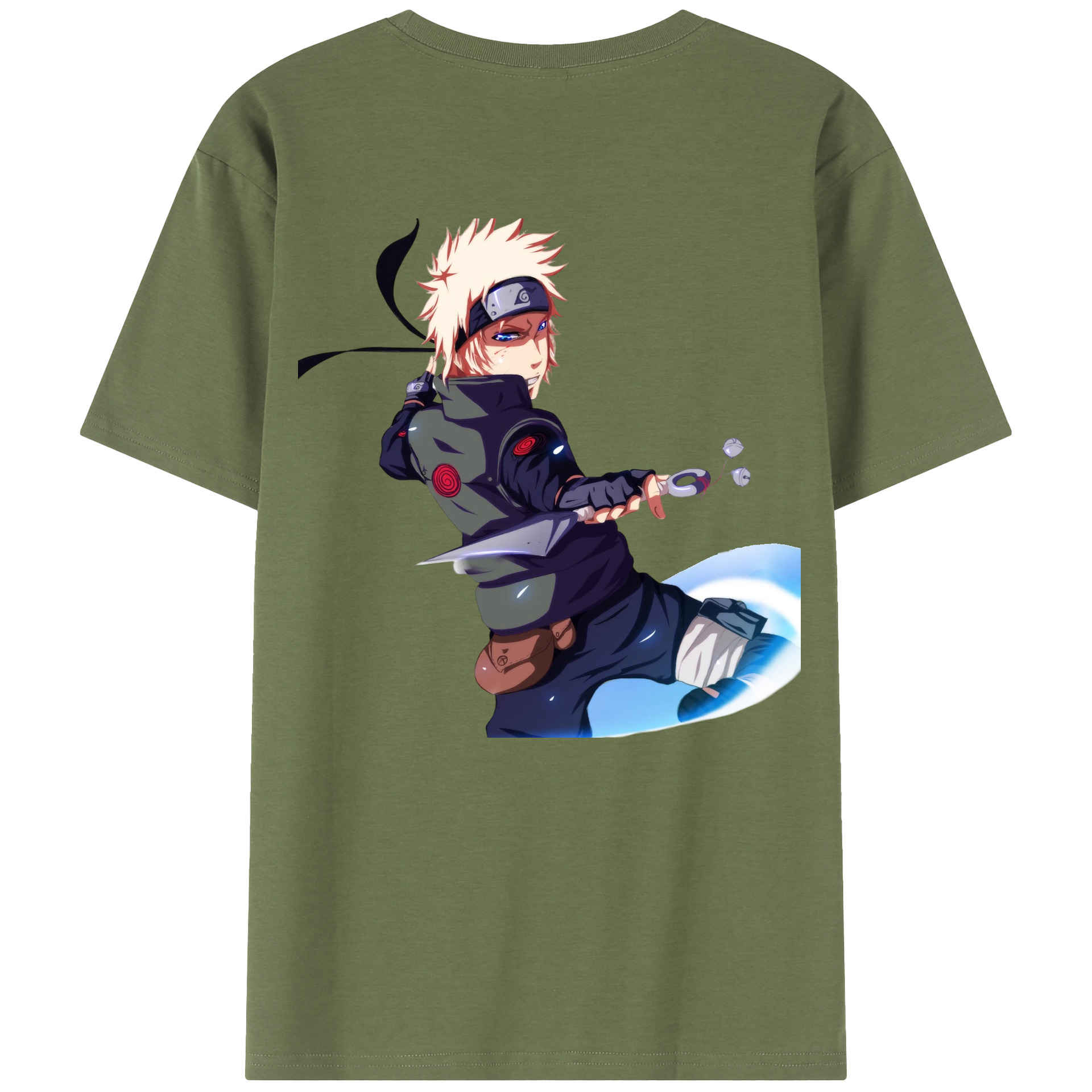 （画像用） NARUTO -ナルト- 波風 ミナト Namikaze Minato 綿100％半袖Tシャツ（背面プリント）